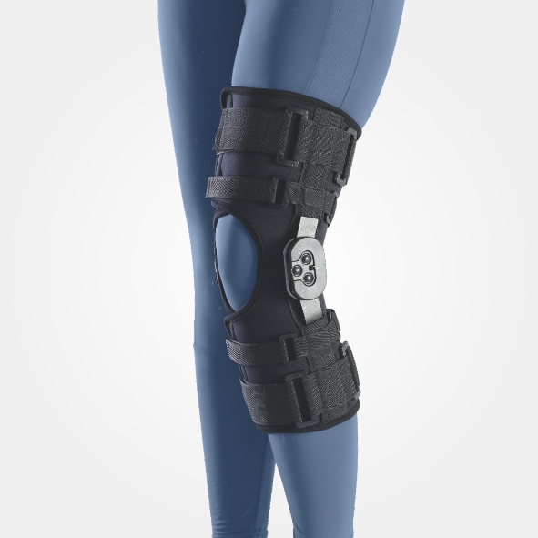 زانوبند توانبخشی با مفصل مدرج طب و صنعت