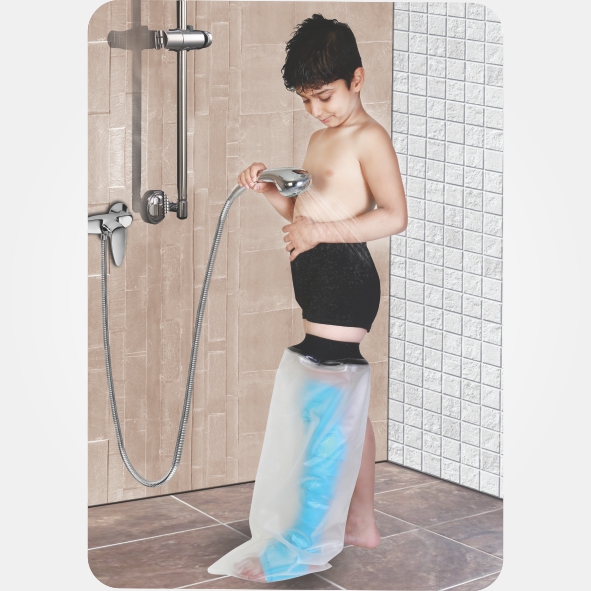 محافظ گچ و پانسمان در حمام بلند: برای ران بزرگسالان 